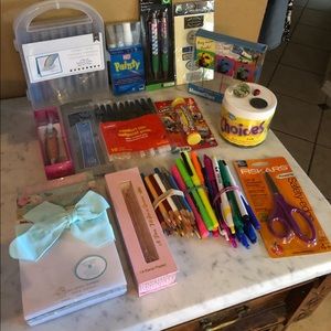 Collection box of tools for teachers & crafters.